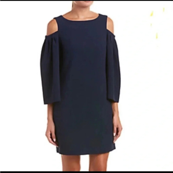 TRINA TURK KAIPO NEW SHIFT NAVY BLUE WEDDING DRESS SUMMER HOLIDAY DRESSY SIZE 0 - Picture 5 of 7